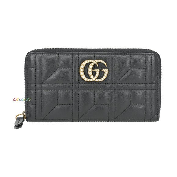Gucci GG Marmont Pearl Apollo Zip Around Wallet - Picture 1 of 7
